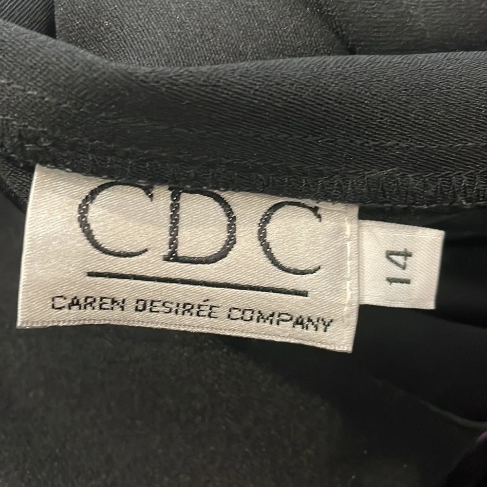 Long Black CAREN DESIREE COMPANY (CDC) Formal Dress, size 14 - Picture 6 of 6